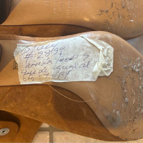 Isabel Marant Ankle Boots Lystal Cognac cowboy heels ankle shoes buckle booties - Picture 4 of 8